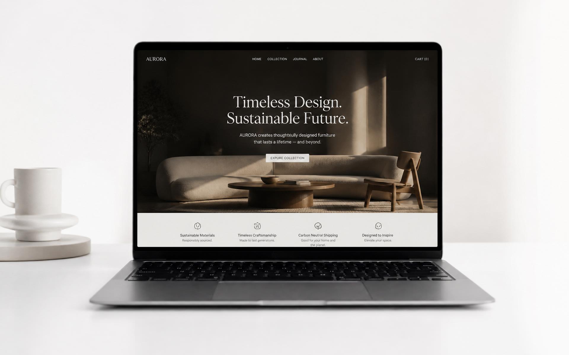 A stunning website designed by That's My Website displayed on a laptop